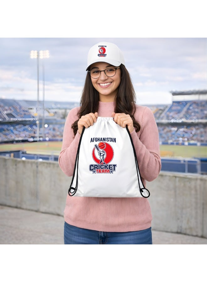 مجموعة كومبو لعشاق الرياضة في أفغانستان - عبوة من 3 قطع - حقيبة برباط وعلم يدوي وقبعة - مجموعة كومبو لعشاق الرياضة في أفغانستان - مثالية للمباريات والأحداث الرياضية - Image 4